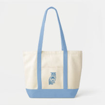Ljusblått Uggla Lantern Anassa Kata Tote Bag