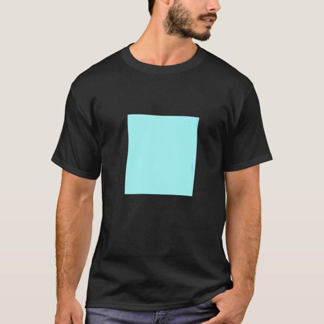 Ljusblåturkos Solid Färg Simple Färg Plai T Shirt (Framsida)