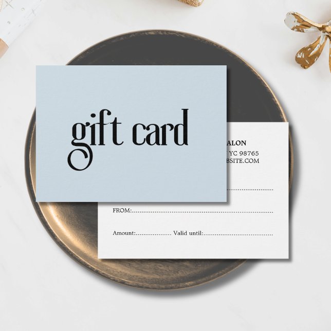 Ljusblåvit, lätt, lätt Elegant Salon Visitkort (Skapare uppladdad)