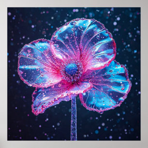 Ljusblomma Med Levande Kronblad Poster