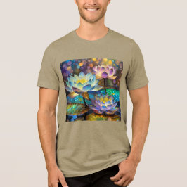 Ljusblommiga Lotusblommor Trio T Shirt