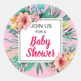 LJUSBLOMMIGTAR & GREENERY ROSA RUNT KLISTERMÄRKE