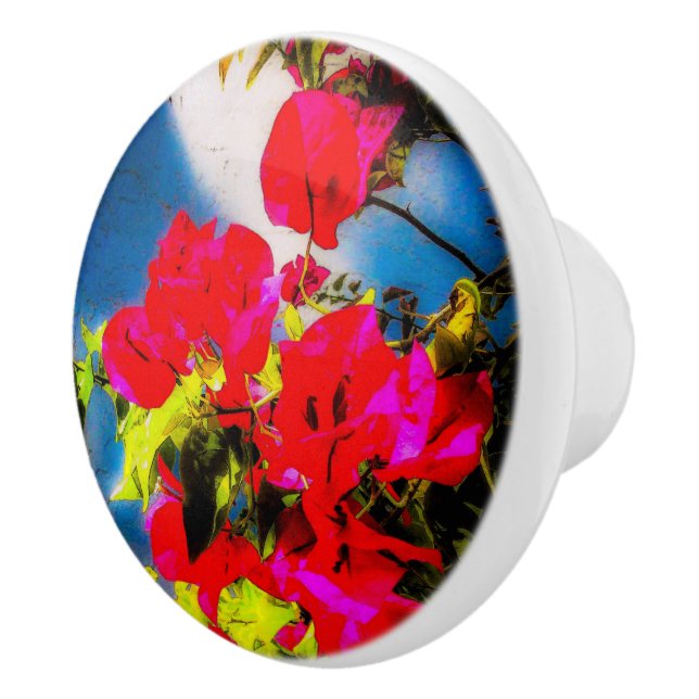 Ljusblommor keramisk dragning knopp (Höger)