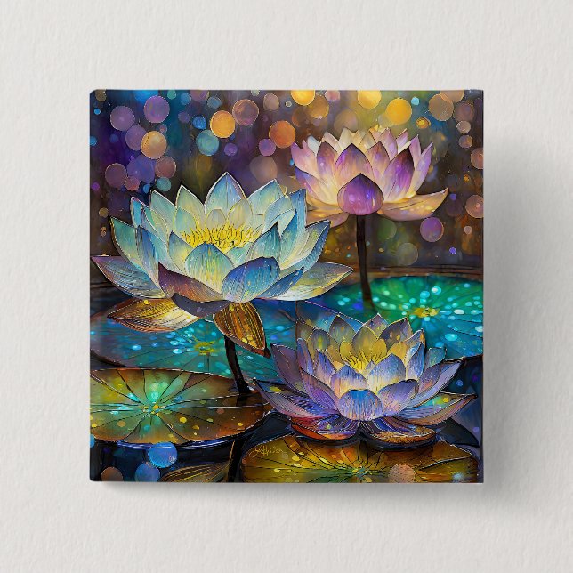 Ljusblommor Lotus Trio Knapp (Framsida)