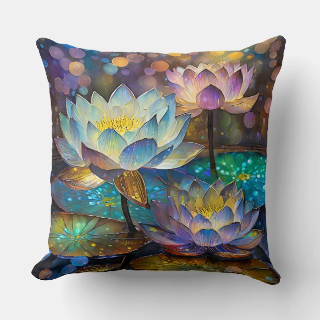 Ljusblommor Lotus Trio Kudde (Framsida)