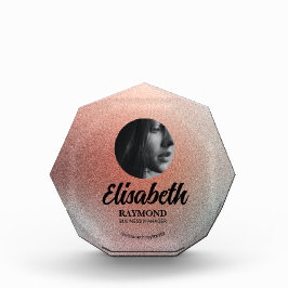 Ljusblu fotoblockmall för elegant Orange