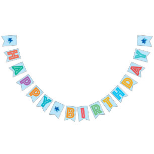 LJUSBLUE MULTICOLORED ;LYCKLIG BIRTHDAY ;SIGN VIMPLAR