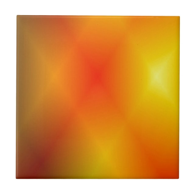 Ljusbränd Orange Kakelplatta (Framsidan)