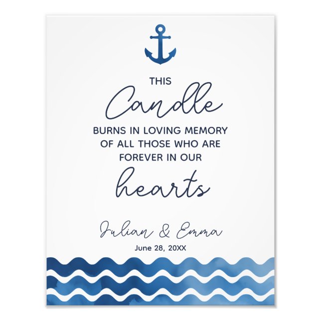 Ljusbrinnande tecken från bröllop, kärleksfullt mi fototryck (Framsidan)