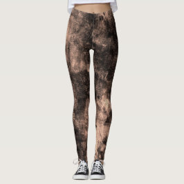 Ljusbrun grunge Texturerad spandex-legering Leggings