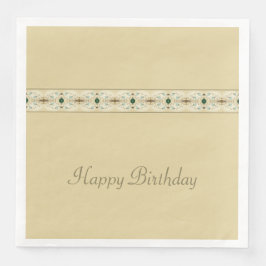 Ljusbrun med känslig Blommigt Pappersservett