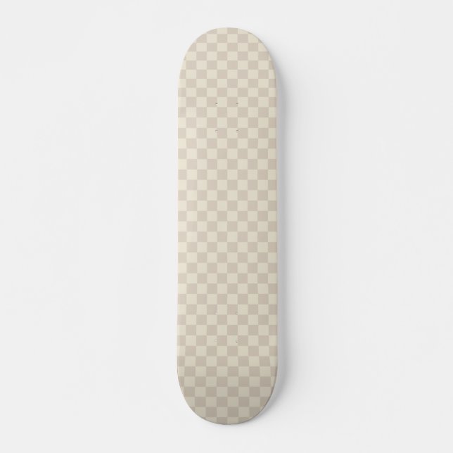 Ljusbrun och Benvit kontrollpanel Mini Skateboard Bräda 18,5 Cm (Framsida)