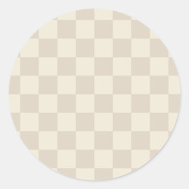 Ljusbrun och Benvit kontrollpanel Runt Klistermärke