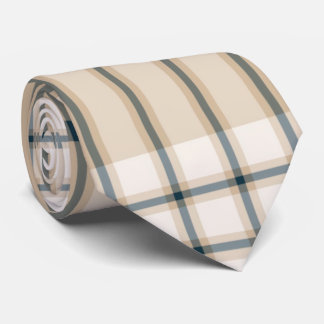 Ljusbrun strippad Elegant Tartan Play Neck Tie Slips