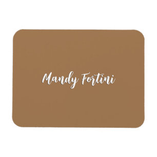 Ljusbrun vanlig Elegant, minimalistisk kalligrafi Magnet