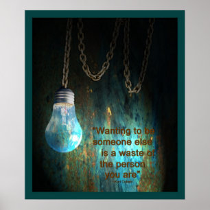 Ljusbulkgrunge poster