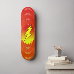 ljusbult old school skateboard bräda 18 cm