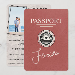 Ljusburgundy Florida-passet Spara datum Datumet