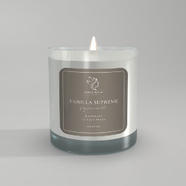 Ljusburk Etikett Minimalistisk Neutral Beige Skönh