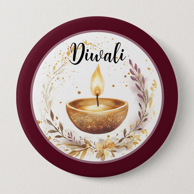 Ljuscirkel: En diwali-välsignelse Knapp (Framsida)