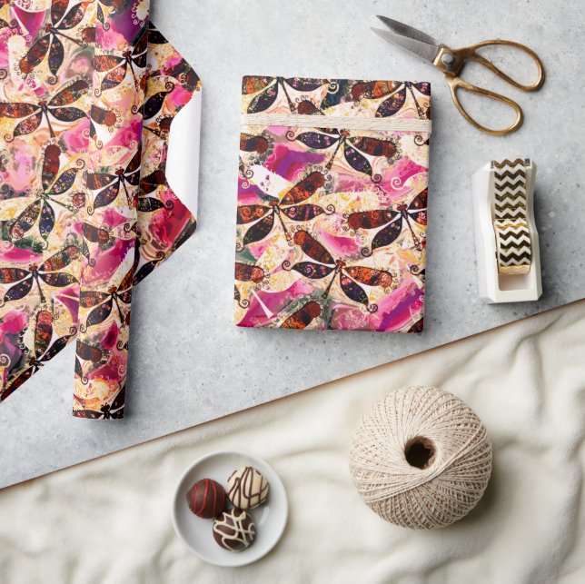 Ljusdragonflugor Presentpapper (Hantverk)