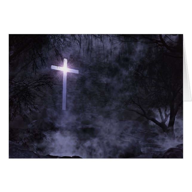 Ljuset är Kom Card Hälsningskort (Framsidan Horizontal)