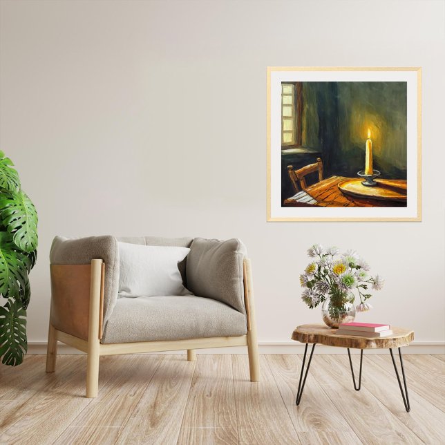 Ljuset - arbetsytan skriver ut canvastryck (The Candle
Original painting by Roger Smith)