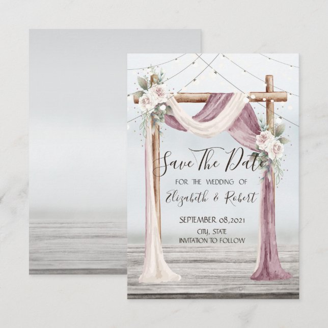 Ljuset Beach Arbour String Spara datum Datumet (Fram/baksida)