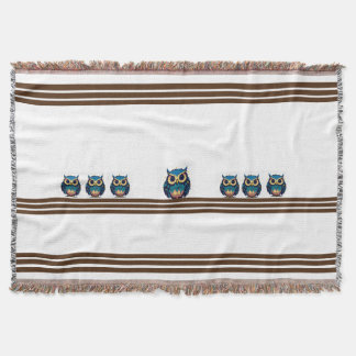 Ljuset Cute Blue Uggla Filt