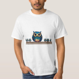 Ljuset Cute Blue Uggla T Shirt
