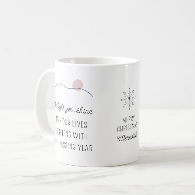 Ljuset du skiner God jul Kaffemugg (Framsida vänster)