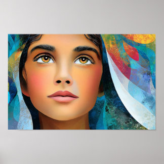 Ljuset från Grace den välsignade jungfrun Mary Poster