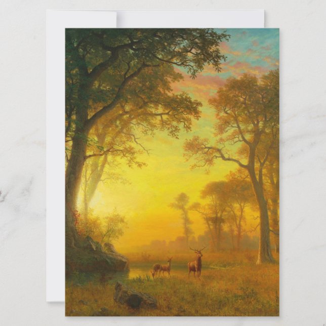 Ljuset i skogen (av Albert Bierstadt) Kort (Framsida)