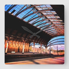 Ljuset i station fyrkantig klocka