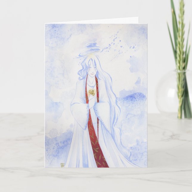 Ljuset inom julkortet helgkort (Framsida)