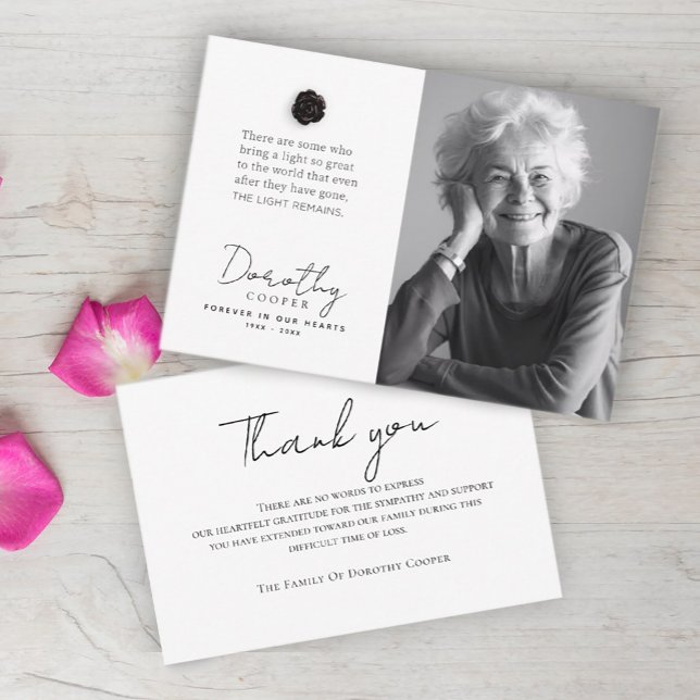 Ljuset kvarstår | Foto för Anpassningsbarna Memori Tack Kort (Skapare uppladdad)