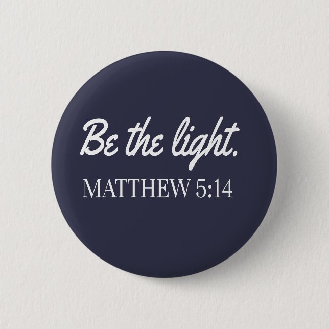 Ljuset Mathew 5:14 Bibelverse Knapp (Framsida)