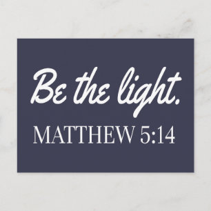 Ljuset Mathew 5:14 Bibelverse Vykort
