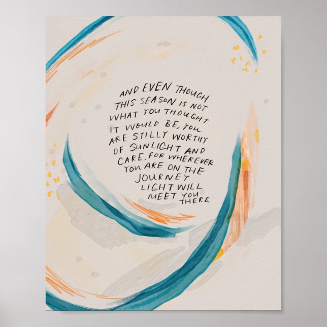 "Ljuset möter dig där.." Poster (Framsidan)