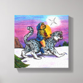 Ljuset på den hoppingivande fantastiska pennteckni canvastryck