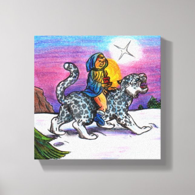 Ljuset på den hoppingivande fantastiska pennteckni canvastryck (Framsida)