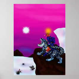 Ljuset på Hopp Julfantasi-målning konst Poster