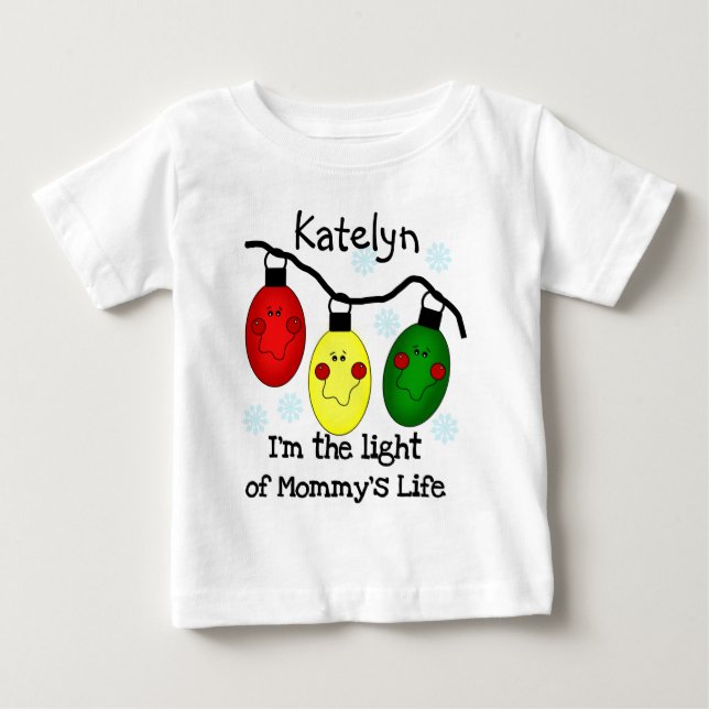Ljuset på Mamma Life Customized Add a Namn Tee (Framsida)