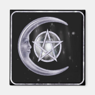 Ljuset på Måne WICCA:s nya ålder Magnet