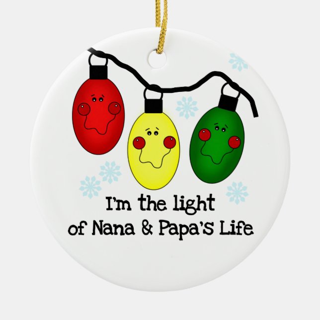 Ljuset på Nana och Pappa Life Customized Ornament (Framsidan)