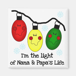 Ljuset på Nana och Pappa Life Tshirts och Gifts Magnet