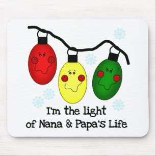 Ljuset på Nana och Pappa Life Tshirts och Gifts Musmatta