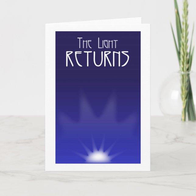 Ljuset returnerar helgkort (Framsida)