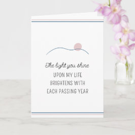 Ljuset som du skiner på min flyttande födelsedag kort