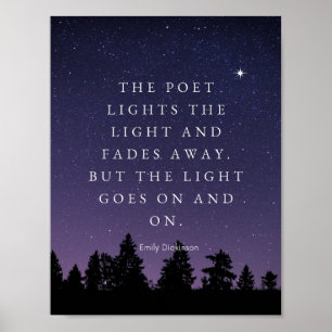 Ljuset tänds - Emily Dickinson Poster